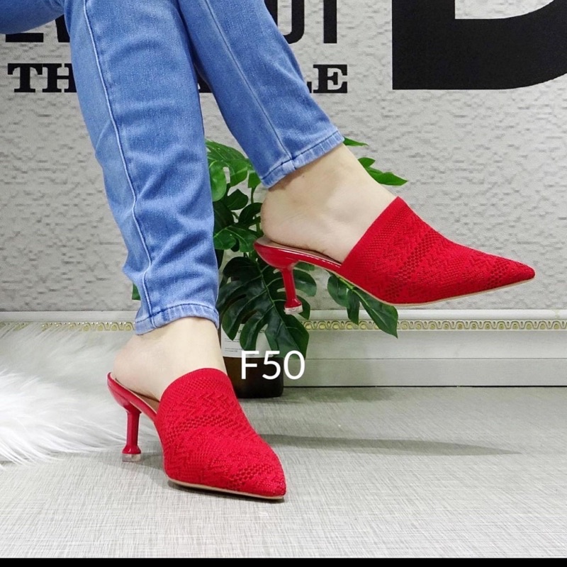 Sepatu mid heels F50