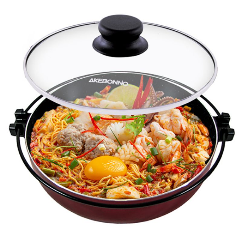 Panci Rebusan 28cm Hotpot Steambot Shabu Ceramic Coating | AKEBONNO