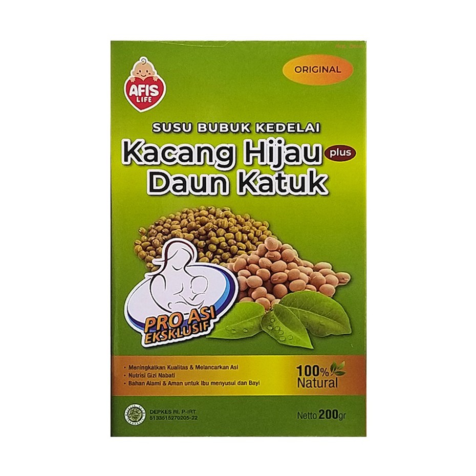 Afis Life Susu Bubuk Kedelai Kacang Hijau Plus Daun Katuk Original