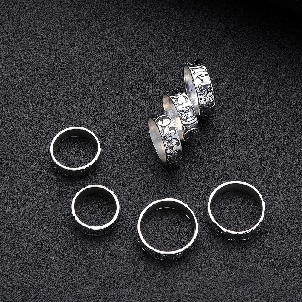 Preva Rock Band Rings Charms Vintage Aksesoris Fashion Rock Retro Hip Hop Vintage Dicat Tangan