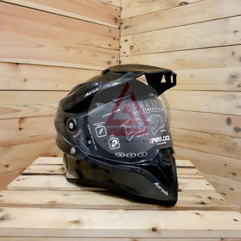 Helm Airoh Commander Full Carbon Original, Helm Supermoto, Helm Trail, Helm Airoh Fullface Trail