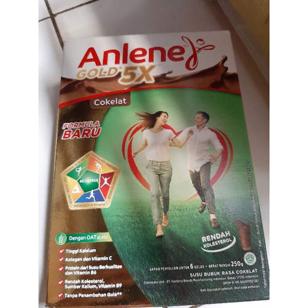 

SUSU ANLENE GOLD 5X RASA COKLAT 250GRAM EXP 2023