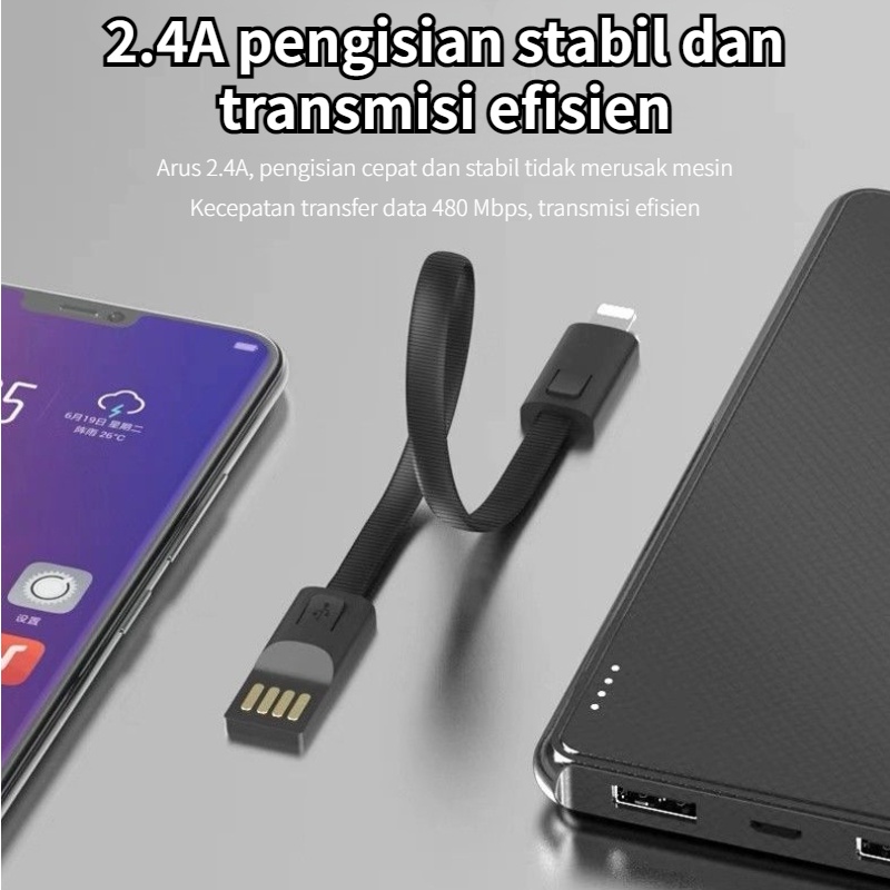 Kabel Data Android Gantungan Kunci, Gantungan Kunci Portable kabel untuk semua Android Fast Charging Gantungan Kunci Pengisi Daya, Kabel Pengisi Daya Portable 20Cm, USB Mikro Tipe-c untuk iPhone Android