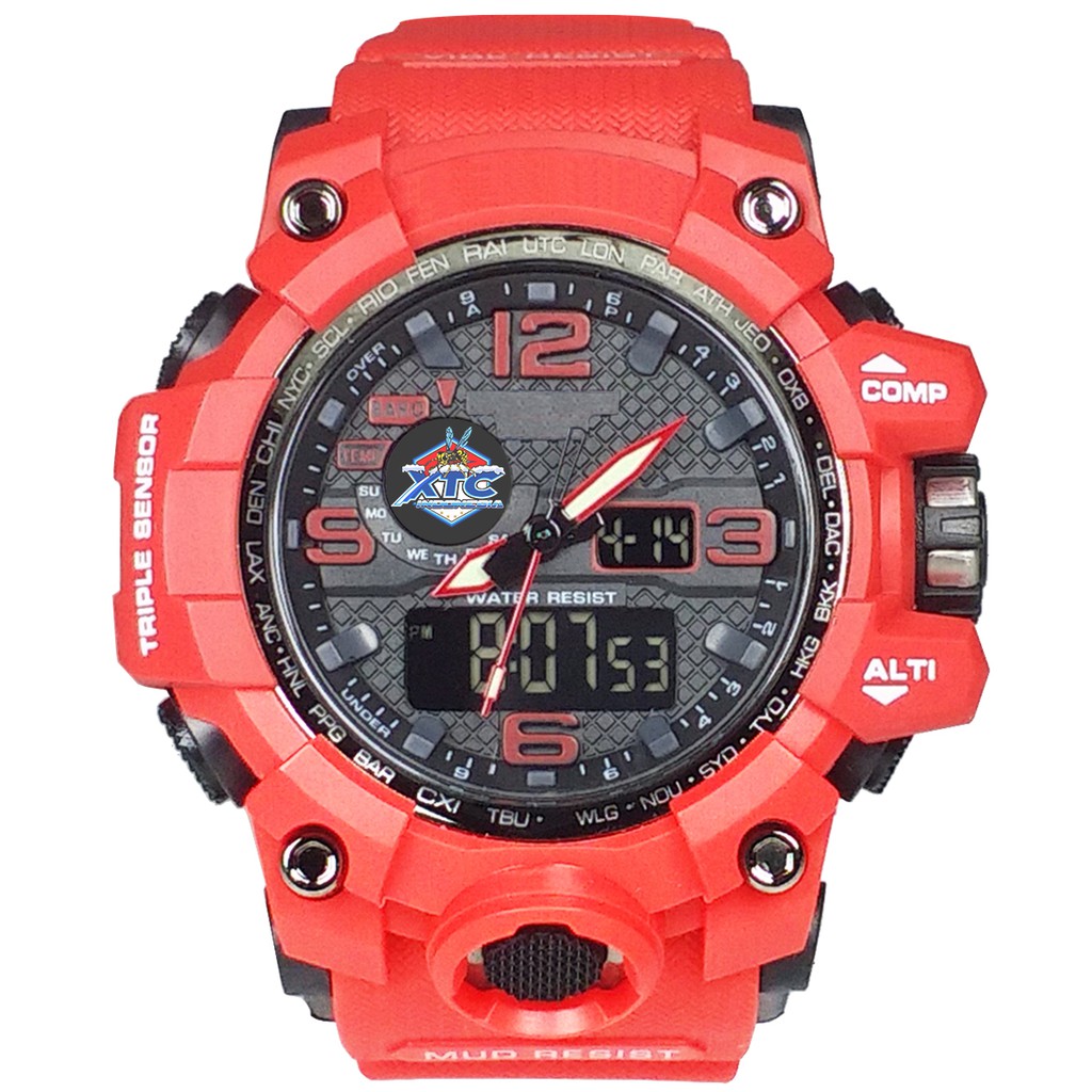 (Istimewa Bossque) Jam XTC Double Time Full Merah (Exclusive)