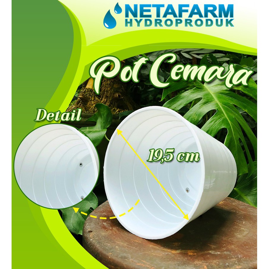 Pot Bunga Plastik Cemara Putih no 525