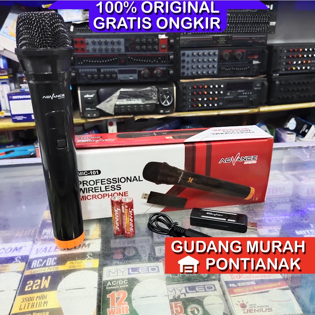 Mic Advance Wireless USB 101 tanpa kabel