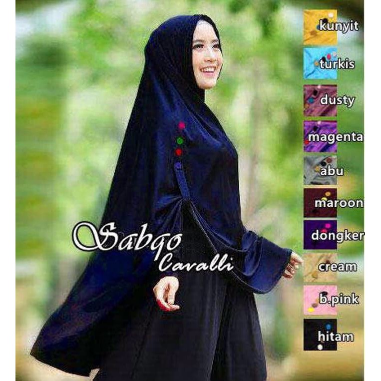 Hijab Jilbab Khimar Sabqo Hijab Satin Velvet Promo - Hitam