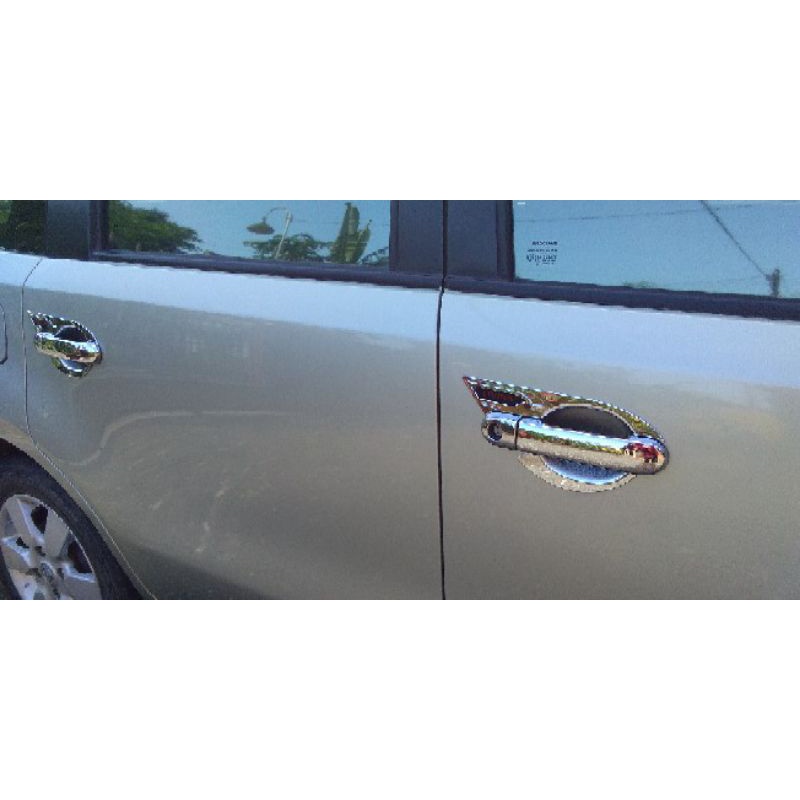 Cover handle pintu NISSAN LIVINA / GRAND LIVINA 2015 sampai 2018 tipe 1 lobang kunci 2016 2017 chrome crome tempel