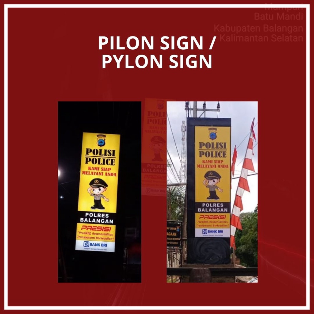 PEMBUATAN PILON SIGN / PYLON SIGN