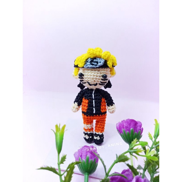 Boneka rajut Naruto dan Hinata/ gantungan kunci boneka/amigurumi