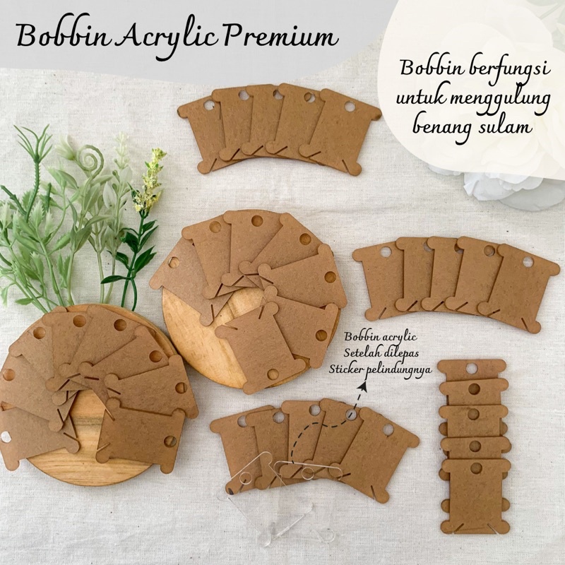 Bobbin Acrylic Premium - penggulung benang sulam