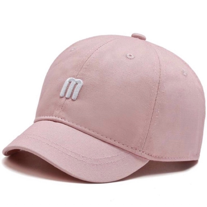 Cod topi baseball pria terbaru logo M lidah pendek topi pria wanita