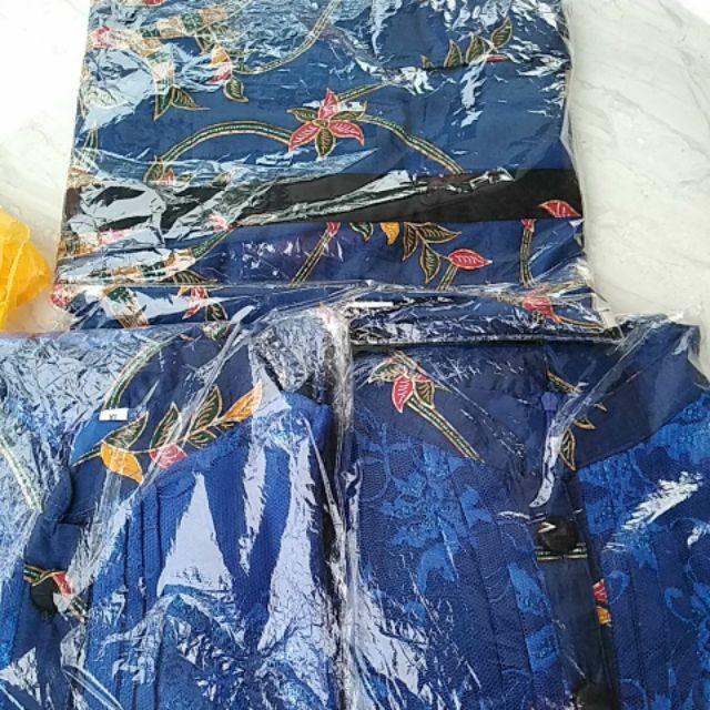 Sarimbit Couple Batik Keluarga/family Gamis Muslim Adelia Madura Biru