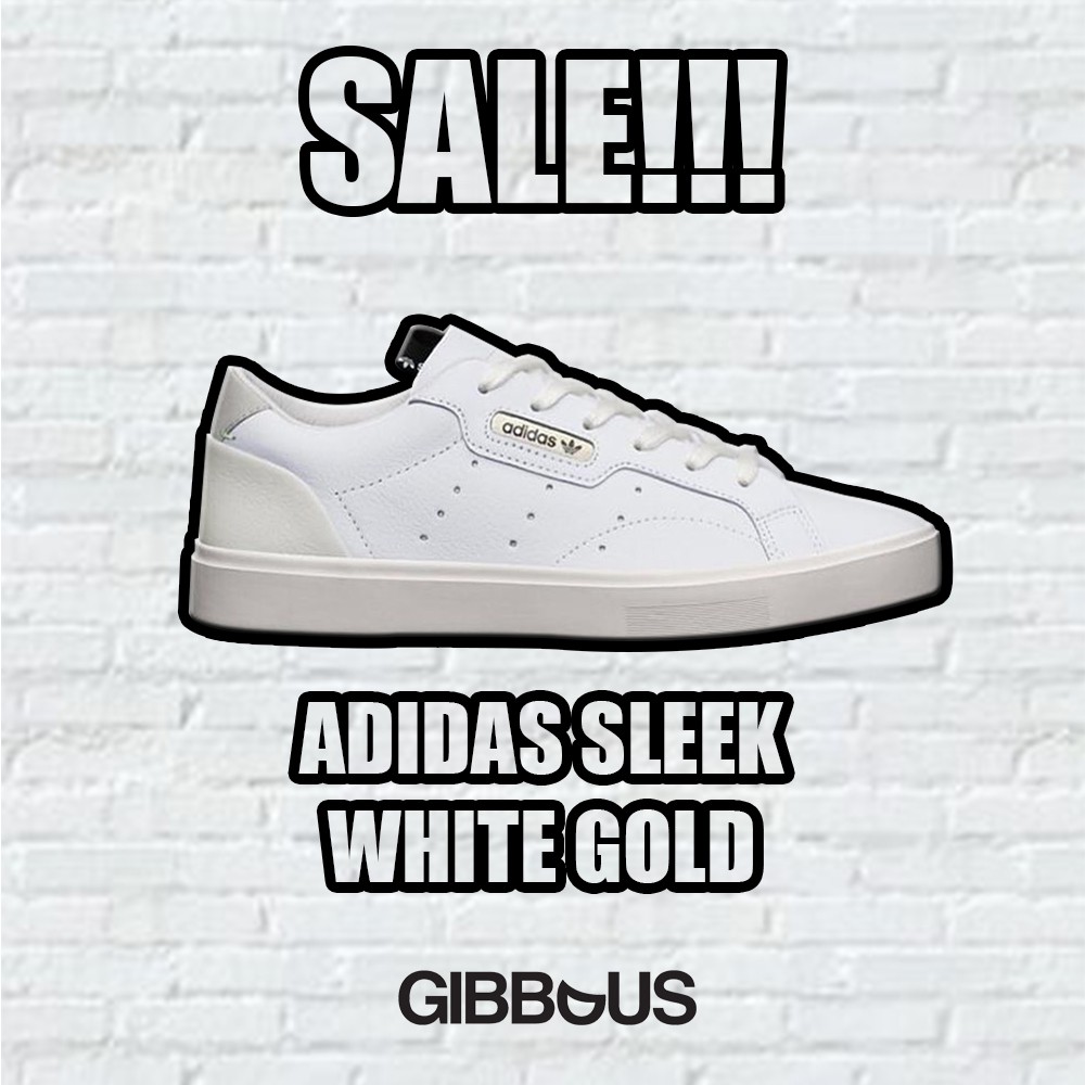 SEPATU SKET ADIDAS SLEEK WHITE GOLD WHITE GOLD SNEAKERS BNWB