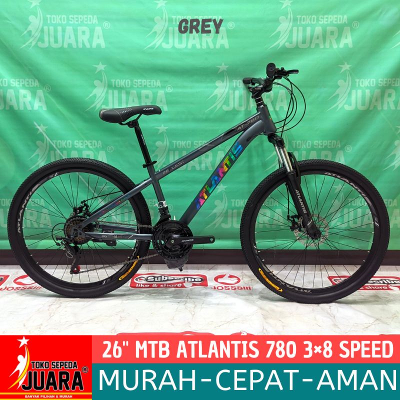 SEPEDA GUNUNG ATLANTIS 780 3×8 SPEED MTB 26 INCH