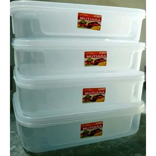 Kotak Makan Plastik Sayur | Kotak Penyimpan Makanan Transparan 900mL