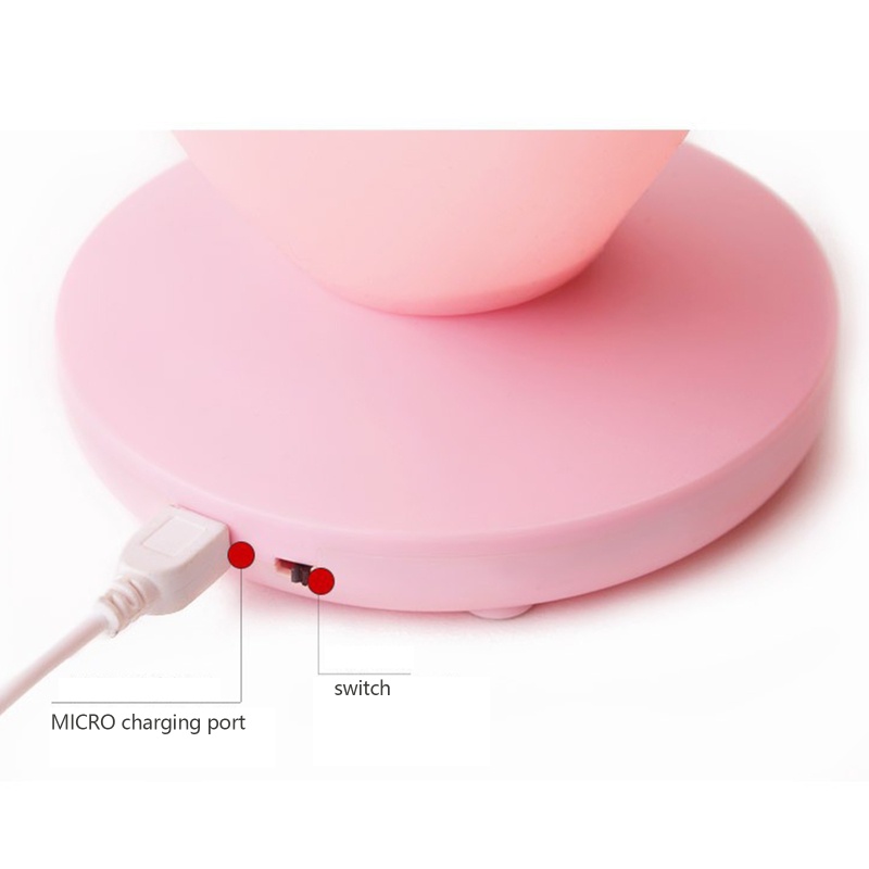 Zzz Lampu Meja Bentuk Hati Lucu Rechargeable Untuk Dekorasi Kamar Tidur / Ruang Tamu