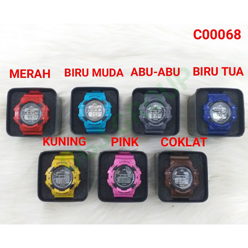 DC C ( C00068 ) JAM TANGAN SPORT DEWASA / FREE BOX / WATER RESISTANT 3 ATM / TAHAN AIR / TIDAK BISA MEMILIH