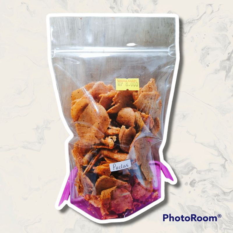 

KERIPIK EMPEK-EMPEK IKAN (KRIPPEK)PEDAS 100gr