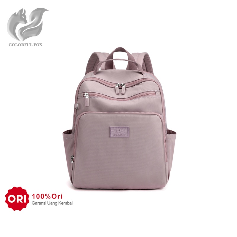 COLORFUL FOX 0423 Tas Ransel Wanita Backpack Wanita Remaja Tas Anti Air WATCHKITE BAEOS-Lilac Purple