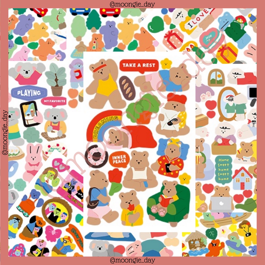 

1 LEMBAR STIKER PVC TRANSPARAN TEMA CUTE ANIMAL FRIENDS WORLD DAILY BULLET JURNAL DAIRY DIY LUCU MURAH