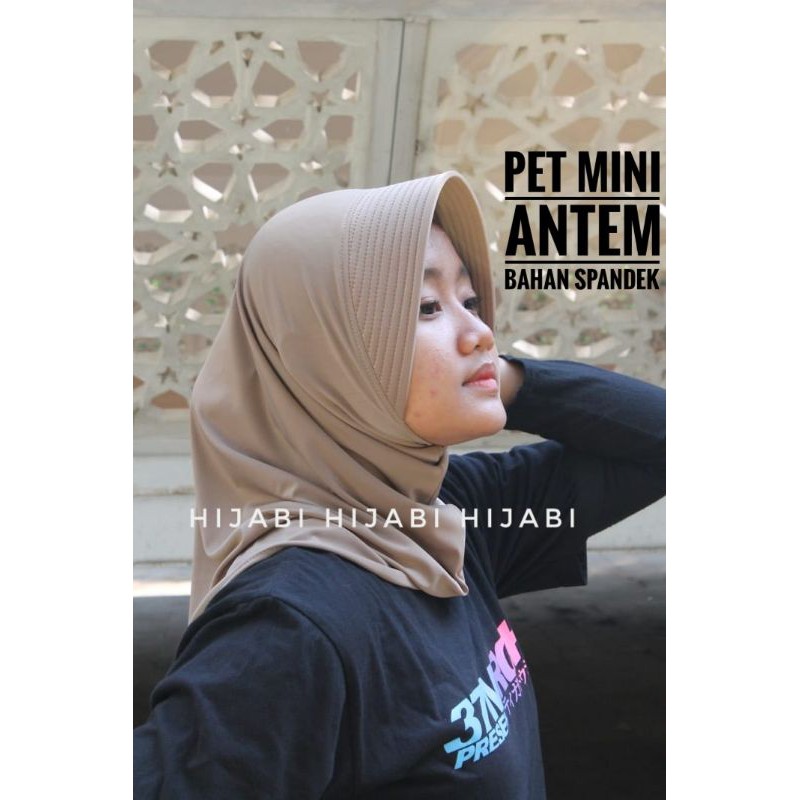 Hijab Instan Sport Pet Mini Antem Atau Pad Kecil Spandek