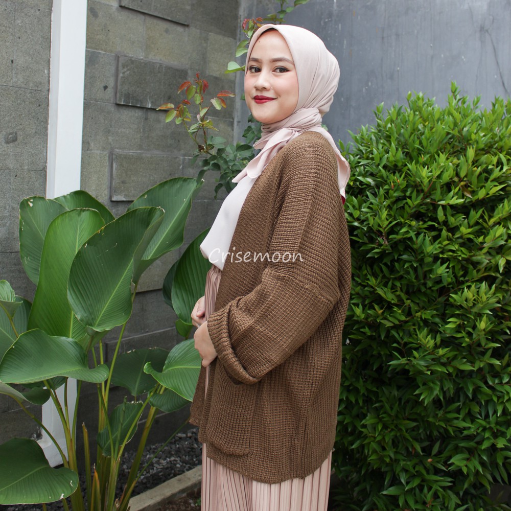 (REALPICT)Kardigan Oversize Rajut Wanita-1