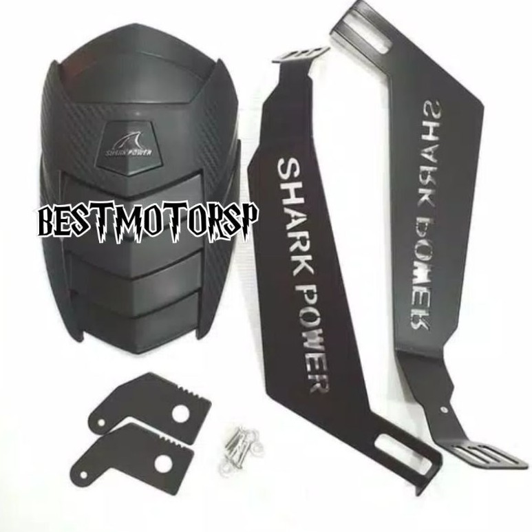 Mudguard Shark Power Universal Vixion Xabre R15 R25 cb150 cbr150 Ninja Byson Dll Universal