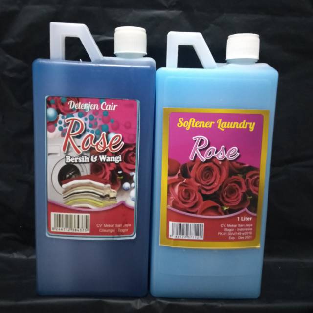 Paket Cuci Rose - Detergen Cair Rose - Softener Rose - Cuci Dan Pelembut Pakaian