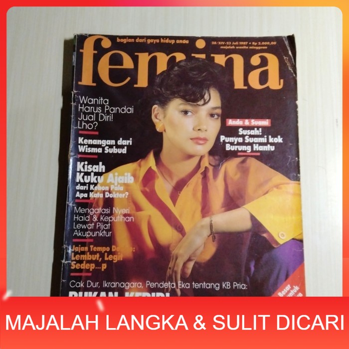 Majalah FEMINA No.28 Jul 1997 IDA IASHA (RARE ITEM) Langka