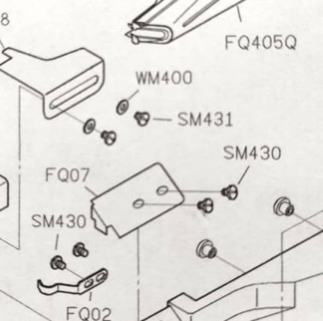 SM430 Asli Siruba Baut Corong Kaki Kam - Mesin Kamkut Siruba F007