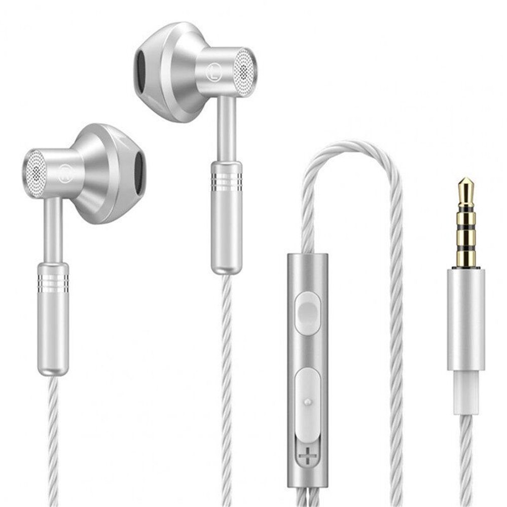 Earphone In Ear Bass Bahan Metal Dengan Kabel Jack 3.5mm Panjang 1.2M