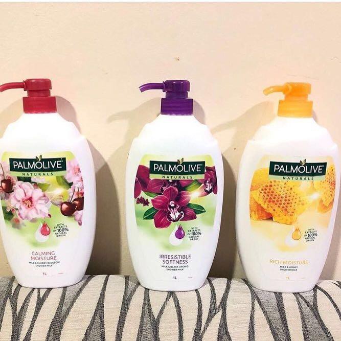 Palmolive Shower Gel Sabun Mandi 1L Cherry Blossom / Black Orchid &amp; Milk 1 liter
