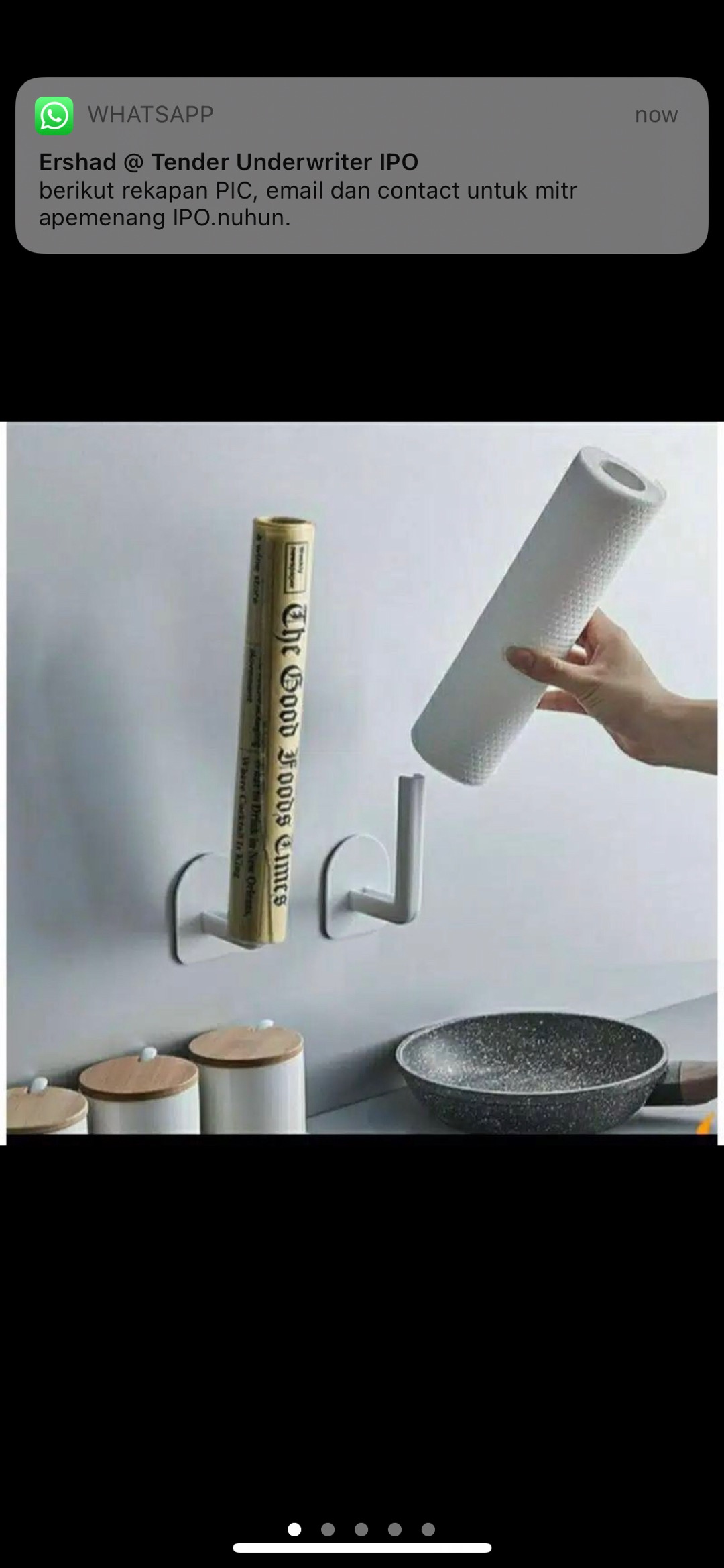 Tempat Gantung Tisu Stand Vertikal Alat Dapur Panci Gelas Tissue