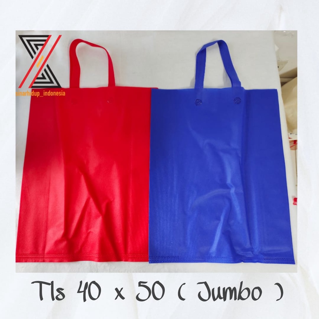 

( 12 Pcs ) Goodie Bag Tls 40 x 50 Jumbo Tas Spunbond Tote Bag Tali Sourvenir Weding Hajatan Perlusin