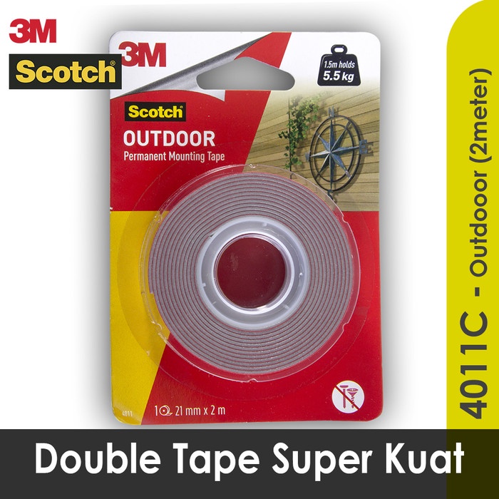 

(BISA COD) 3M Scotch Double Tape VHB Mounting Outdoor 4011C 21 mm x 2 m