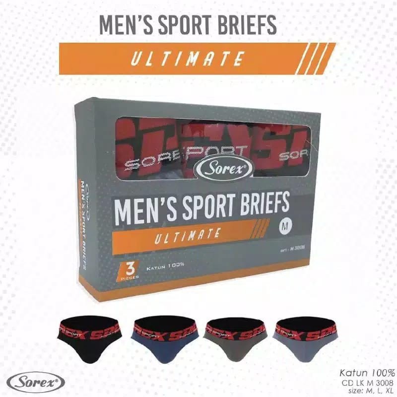 2 PCS | SOREX SPORT PRIA SOREX MAN ART  LK M 3008 ULTIMATE KATUN REMAJA DEWASA PRIA LAKI COWO SEMPAK