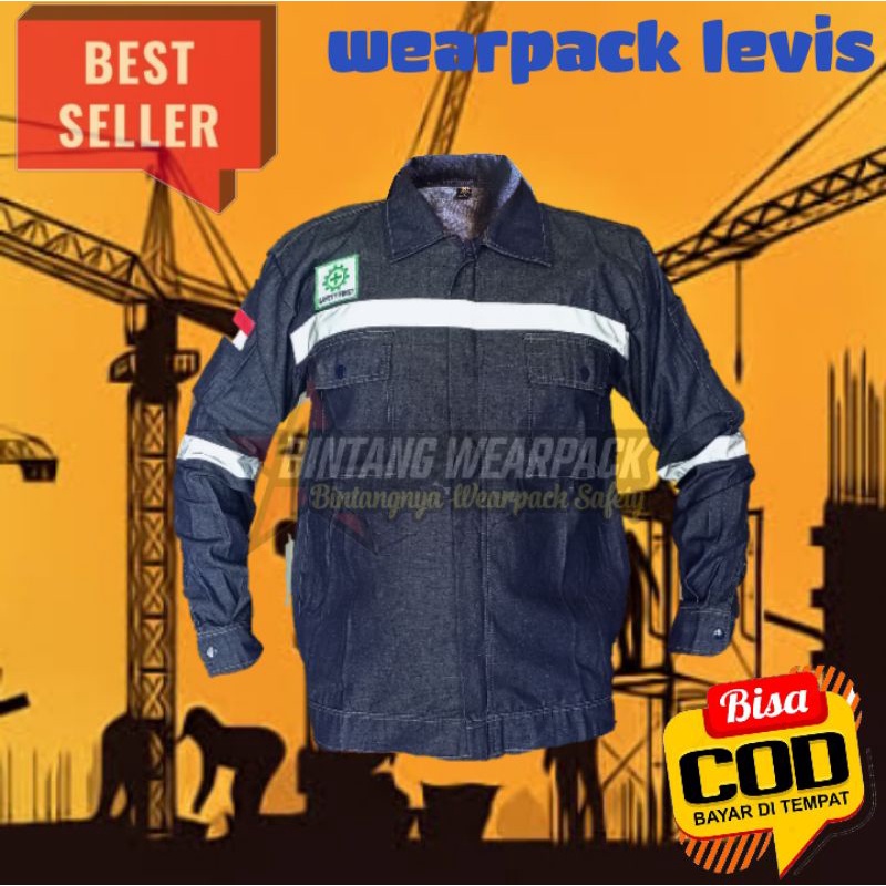 wearpack semi levis/kemeja kerja welder/baju kerja Levis/seragam tambang/wearpack atasan Levis