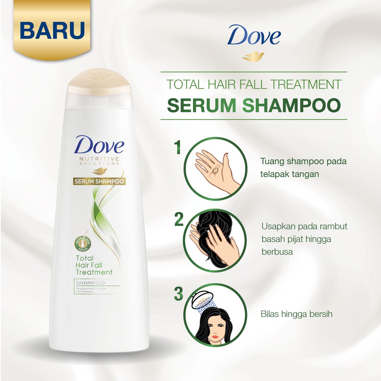 Dove Shampoo Perawatan Rambut Rontok Anti Hair Fall Kurangi Rontok S.D.99% 680Mlx2-5