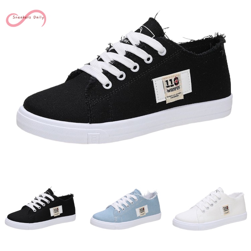 COD Sneakersdaily 9927 Sepatu Sneakers Kanvas Wanita Import Sepatu Trend Korea