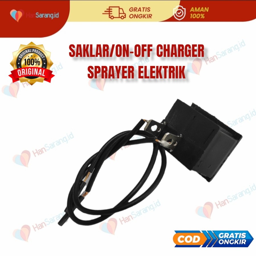 Saklar On OFF Switch dan Colokan Lubang Soket Cas Tangki Elektrik