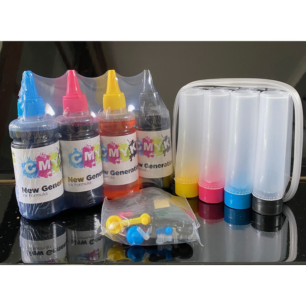 PAKET TINTA CANON IP2770 MP287 dengan TABUNG INFUS 4 WARNA