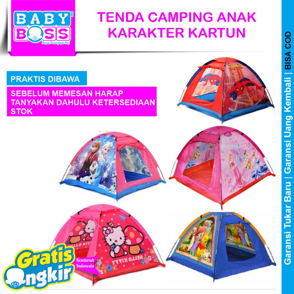 TENDA ANAK / MAINAN ANAK / PERLENGKAPAN CAMPING ANAK / TENDA ANAK KARAKTER / KEMAH ANAK