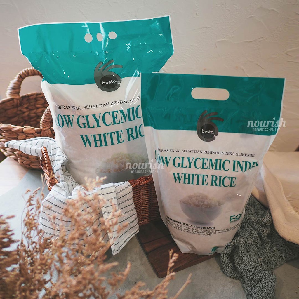 Besta, Beras Putih Organik Bebas Gula 2 L (Sugar Free Organic Rice)
