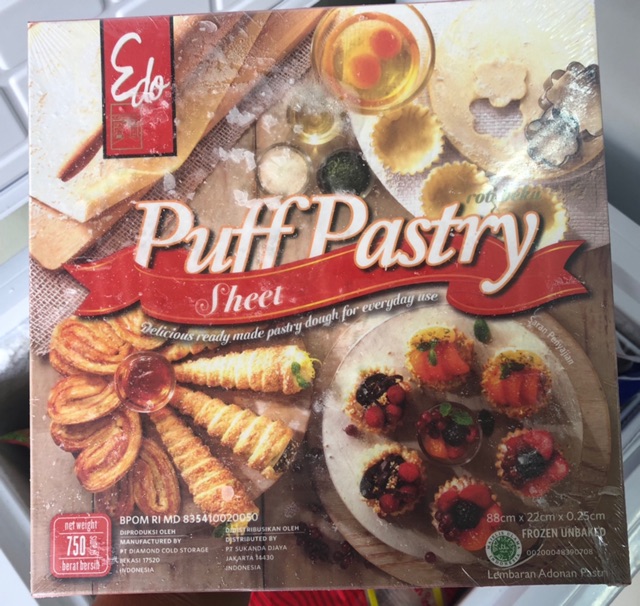 Edo Puff Pastry Sheet/ Roti Beku Unbaked/ Adonan Roti 750grm