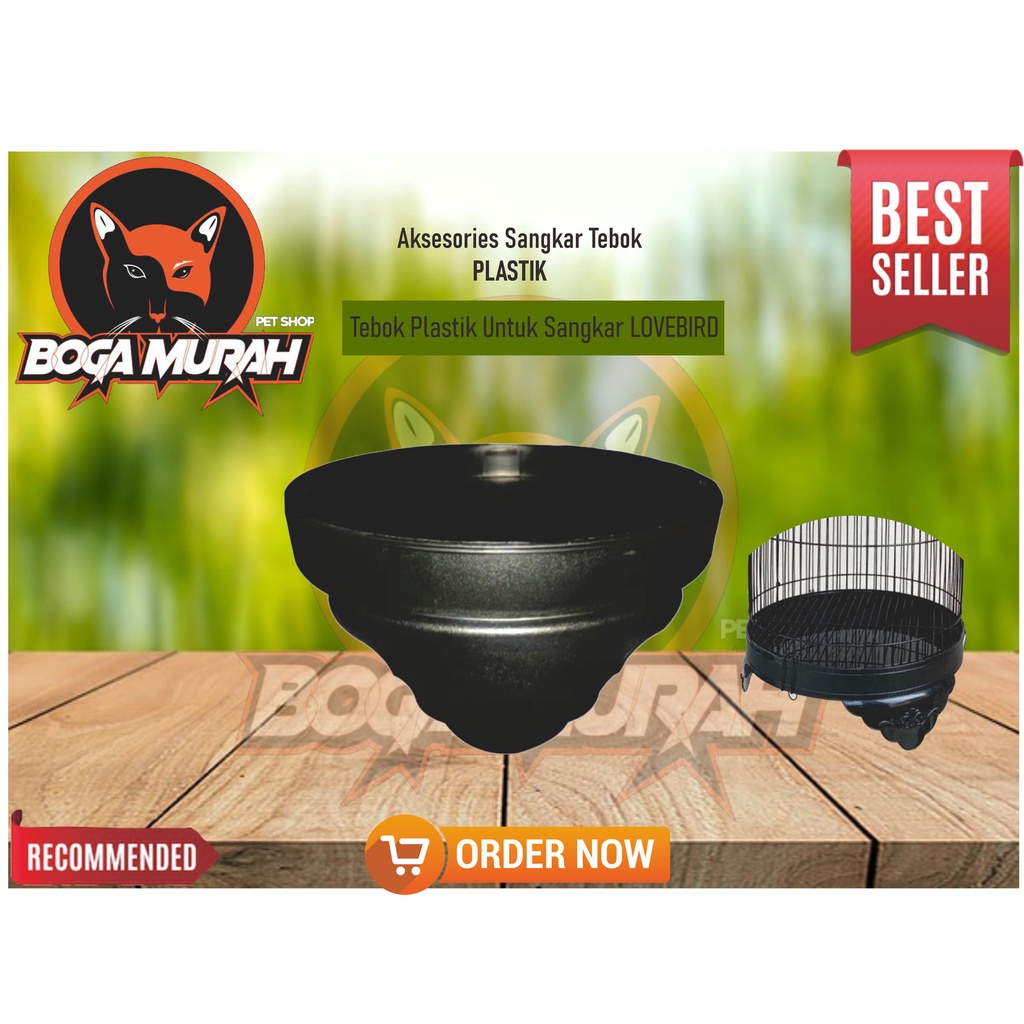 TEBOK LOVEBIRD PLASTIK TEBAL ANTI PECAH  FREE KLEM DAN RING