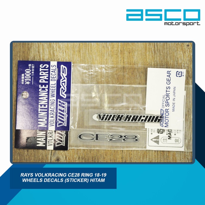 Rays Volkracing CE28 Ring 18-19 Wheels Decals (Sticker) Hitam