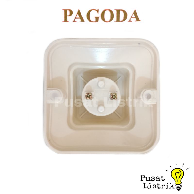 Fitting Plafon Segi 4 Oval Cream Pagoda Rumah Lampu Cream Pagoda Fitting Segi 4 Oval