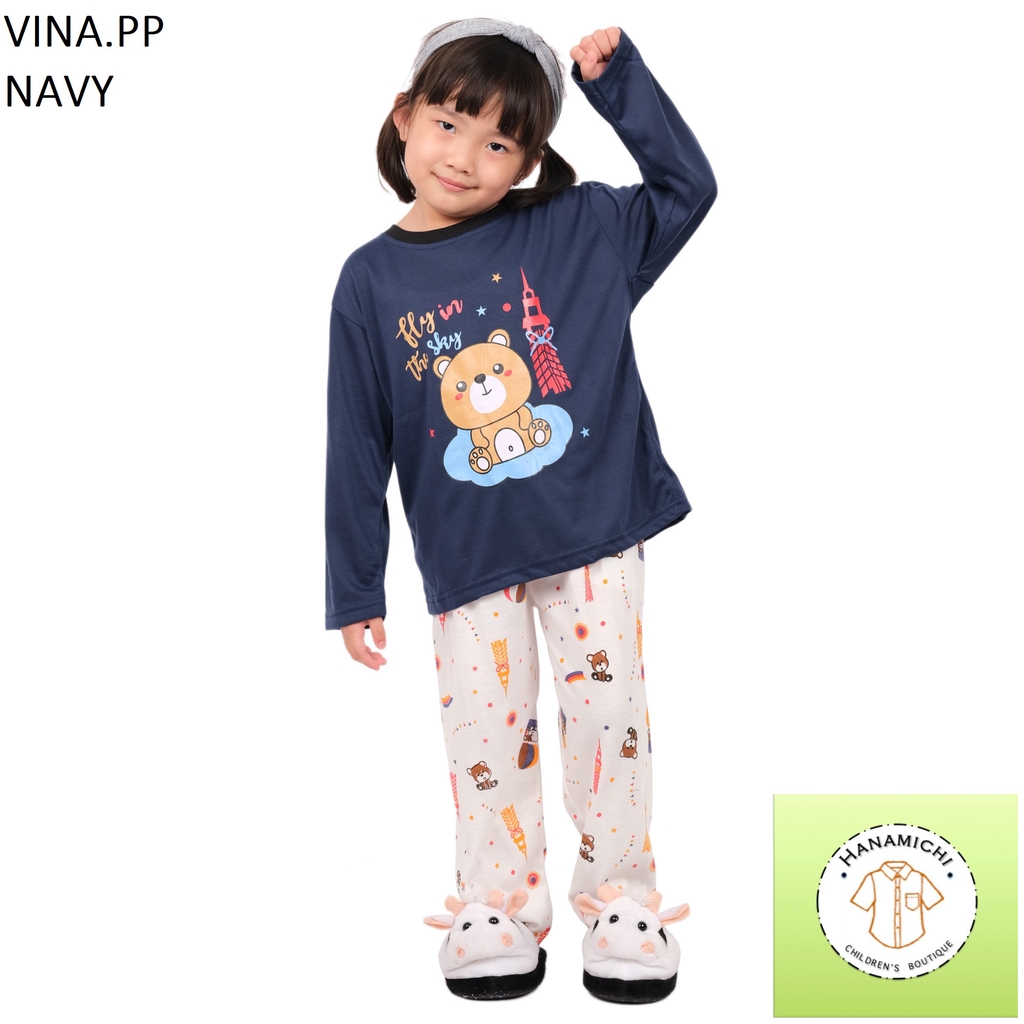 Hanamichi VINA.PP Baju Tidur Anak Lengan Panjang Bergambar