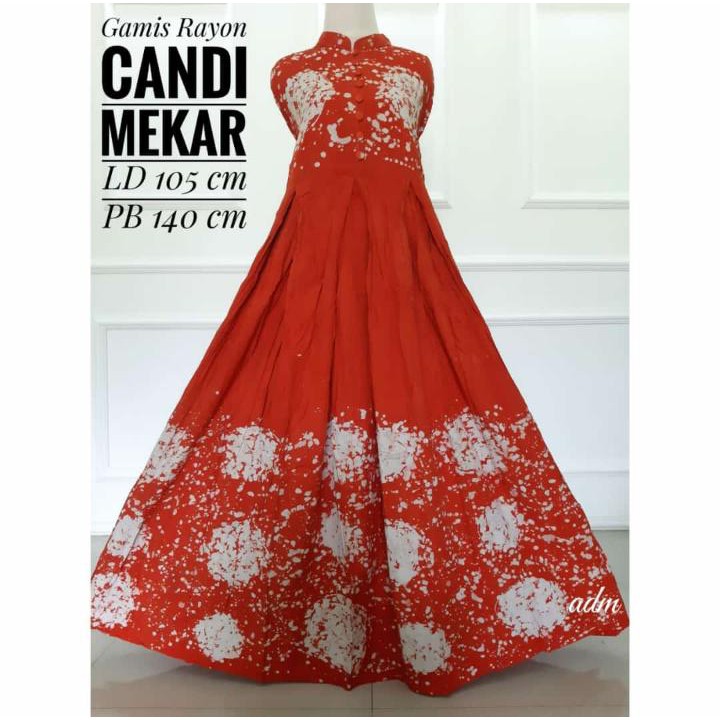 Gamis Twill Super Ori Murah Bahan Rayon Candi Mekar Model Baju Gamis Terbaru 2020 GMYR1195